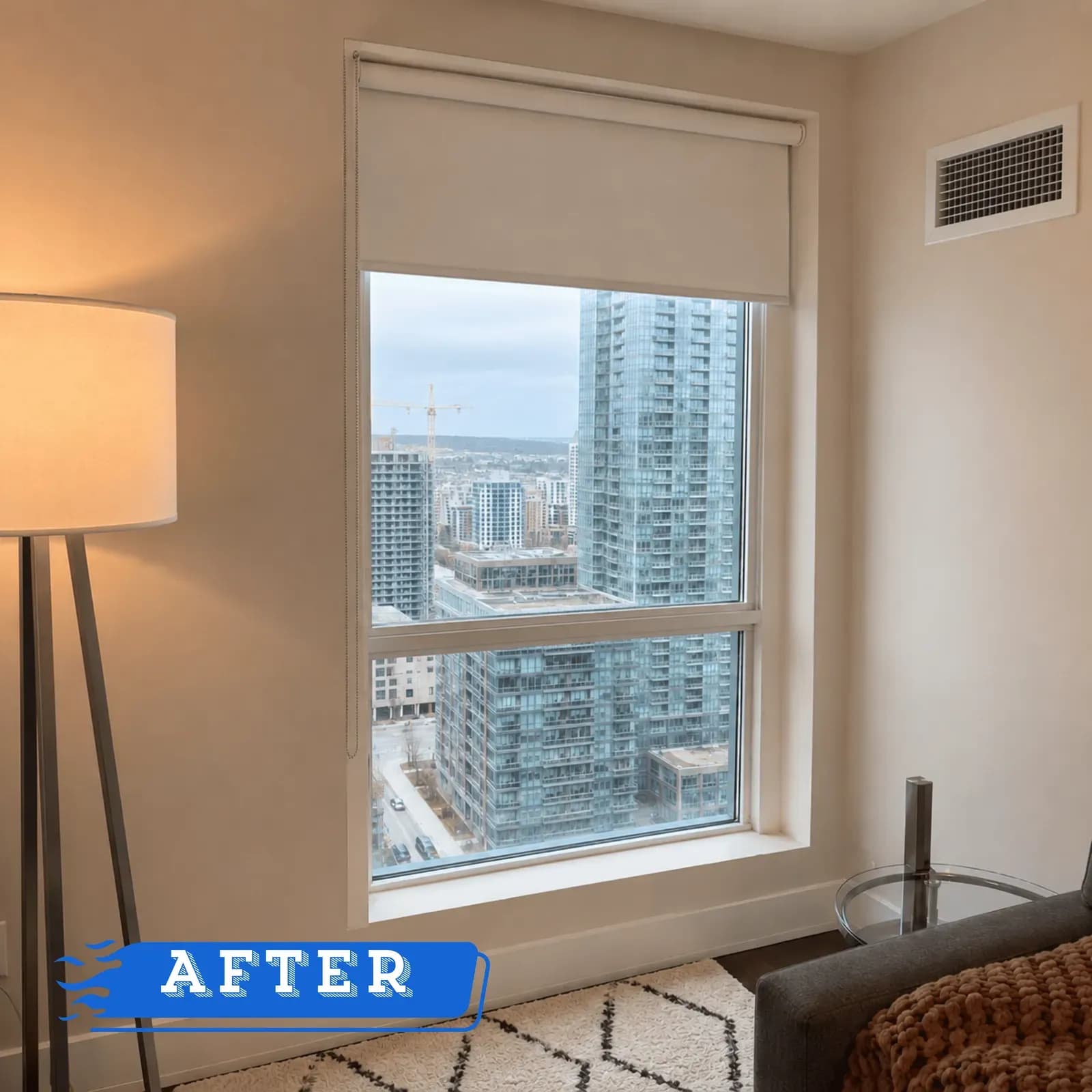 Roller Shade Install — after