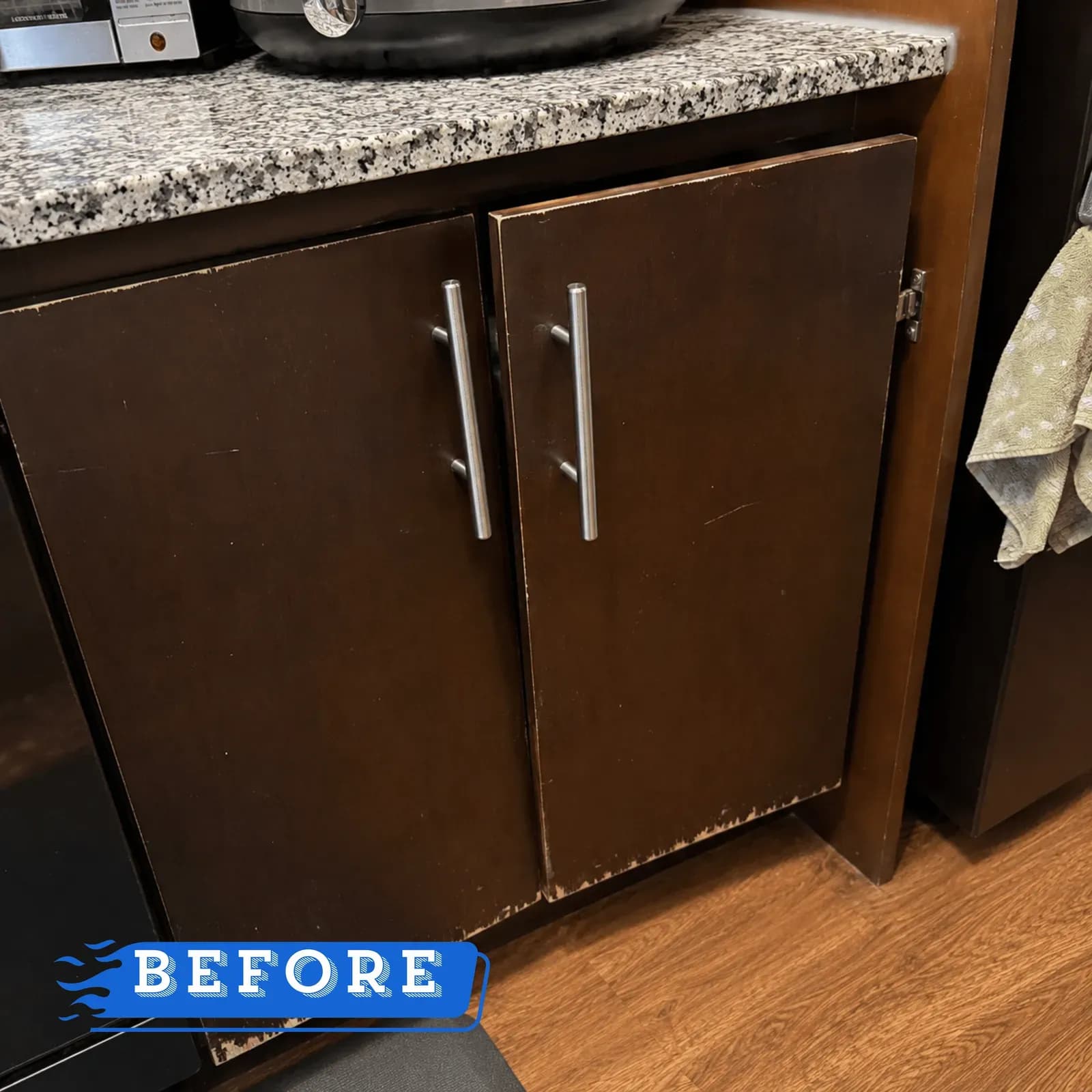 New Cabinet Hardware — before