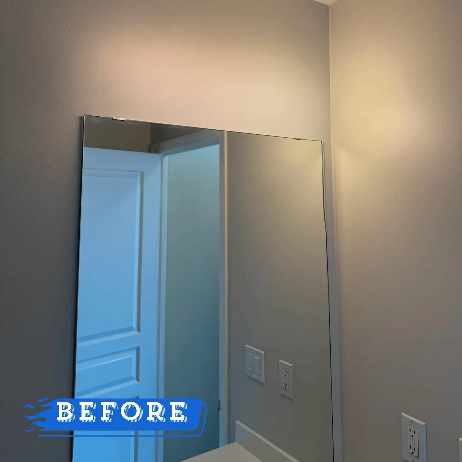 Vanity Lighting Install — before