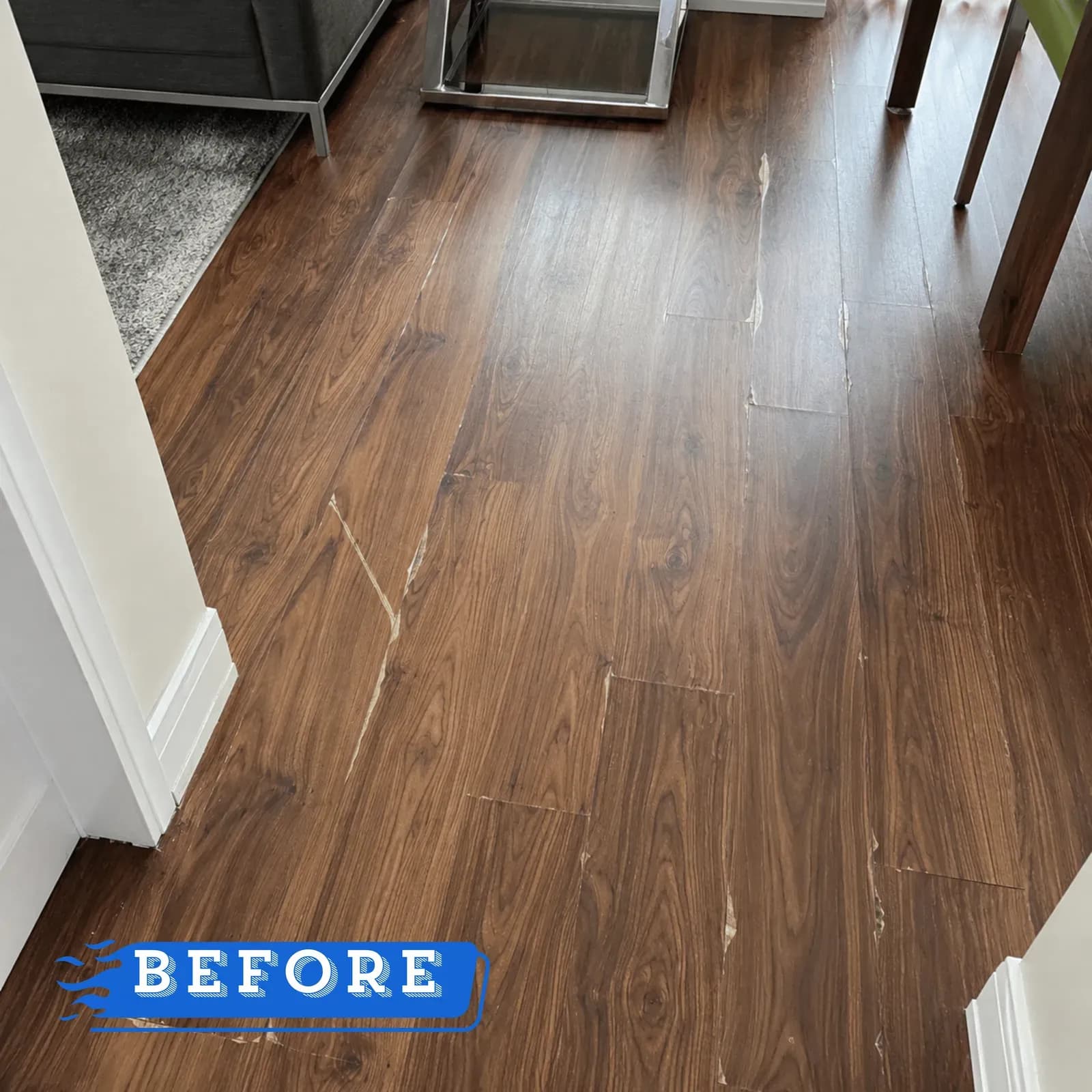 New Laminate Flooring — before