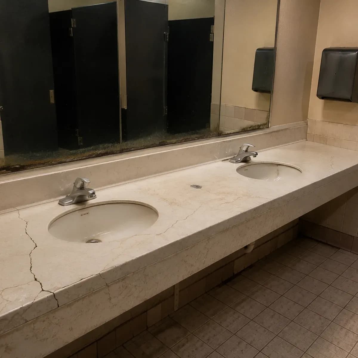 Commercial Washroom Renovation — before